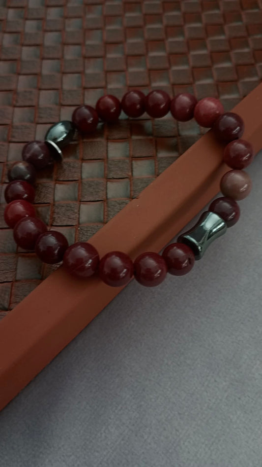 VITALITY - Mookaite (Garnet Colour) & Hematite