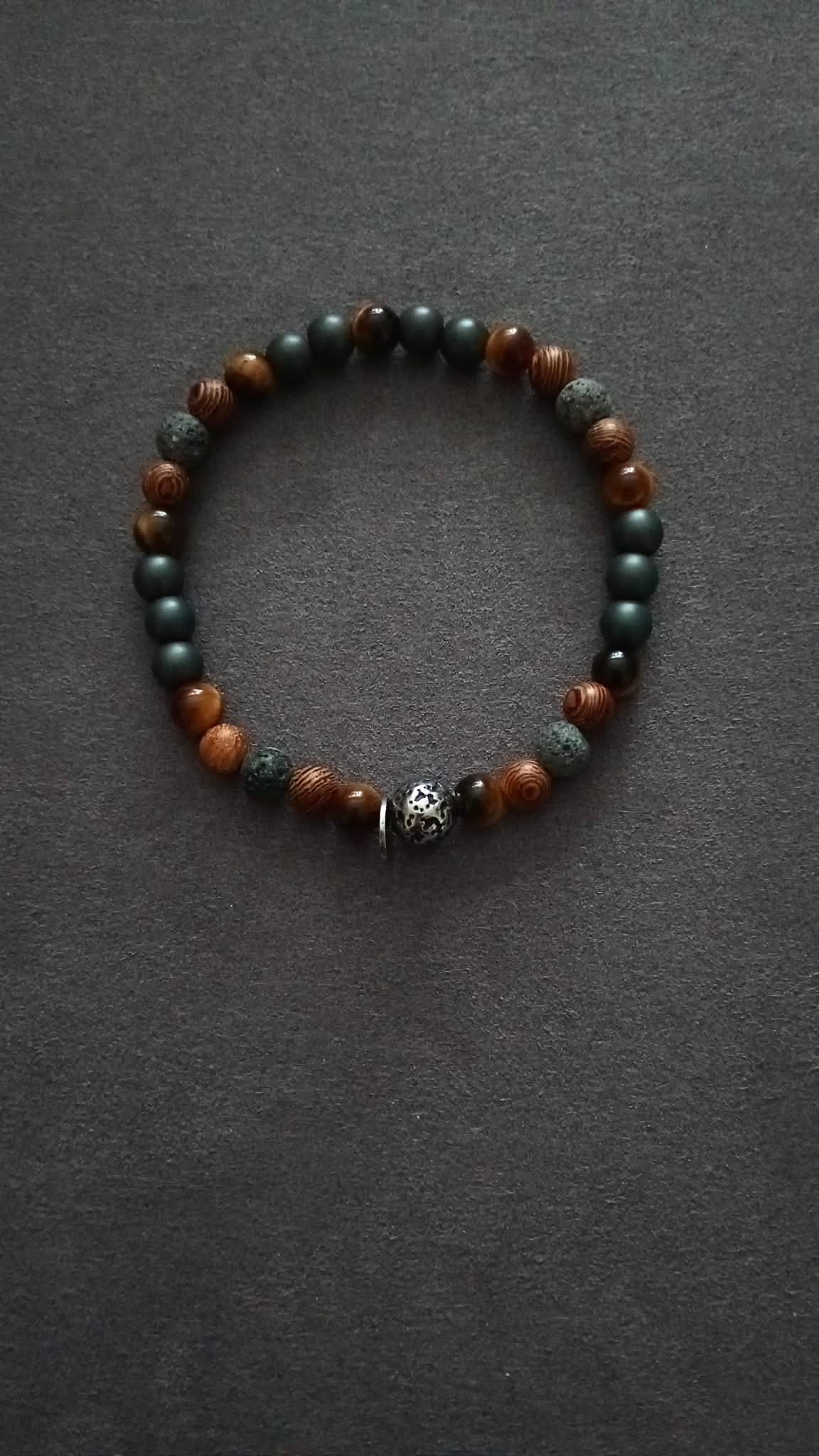 STRENGTH - Hematite, Tiger's Eye & Lava