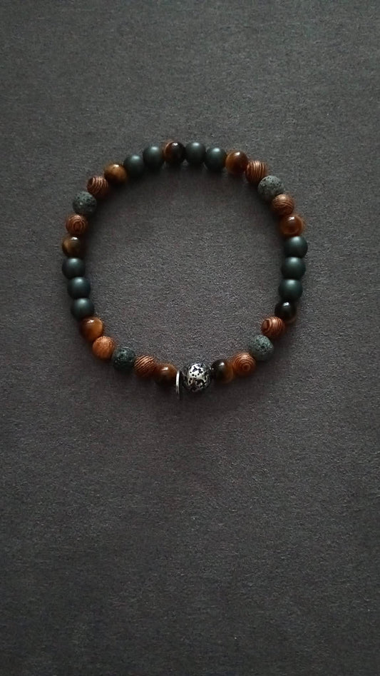 STRENGTH - Hematite, Tiger's Eye & Lava