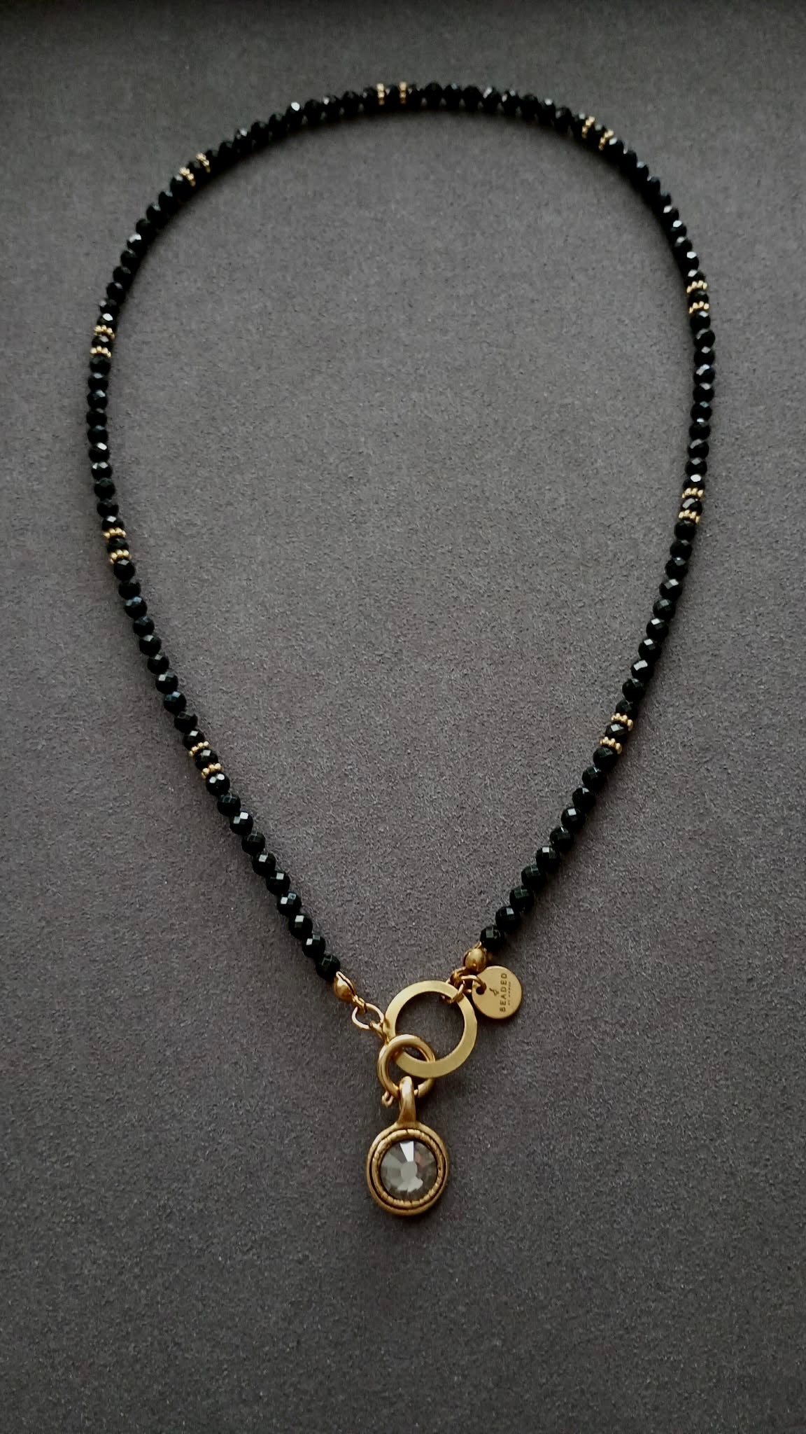 EYLISA BLACK SPINEL NECKLACE