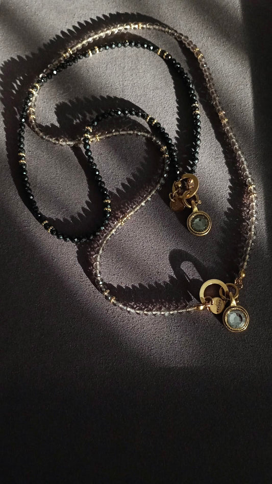 EYLISA BLACK SPINEL NECKLACE