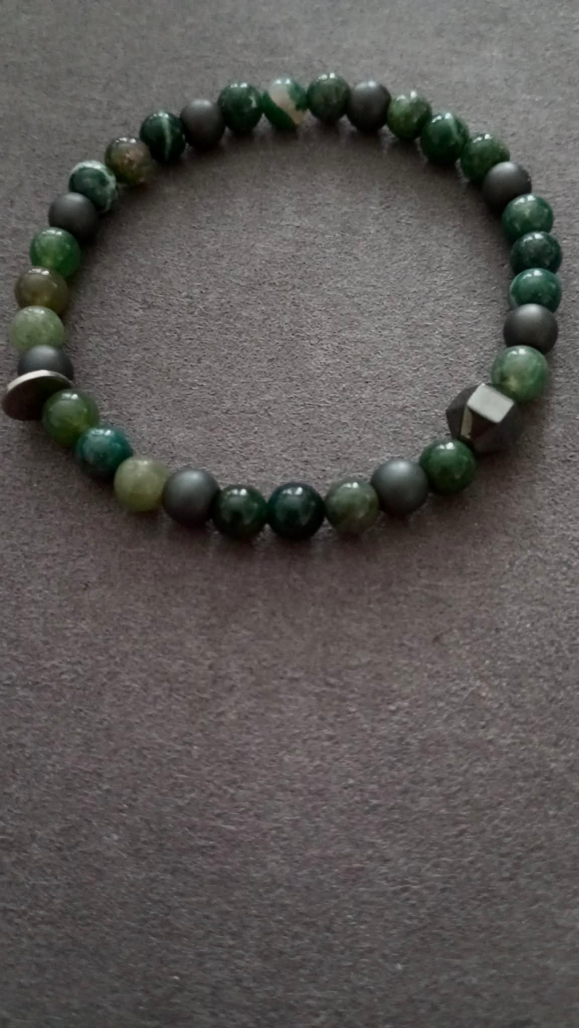 GROUNDED - Indian Agate & Hematite