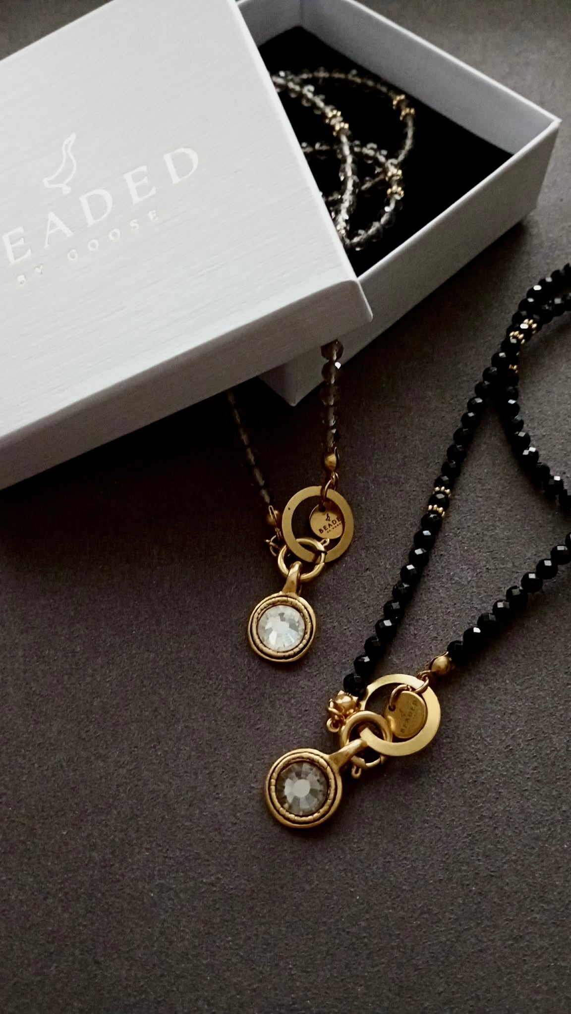 EYLISA BLACK SPINEL NECKLACE