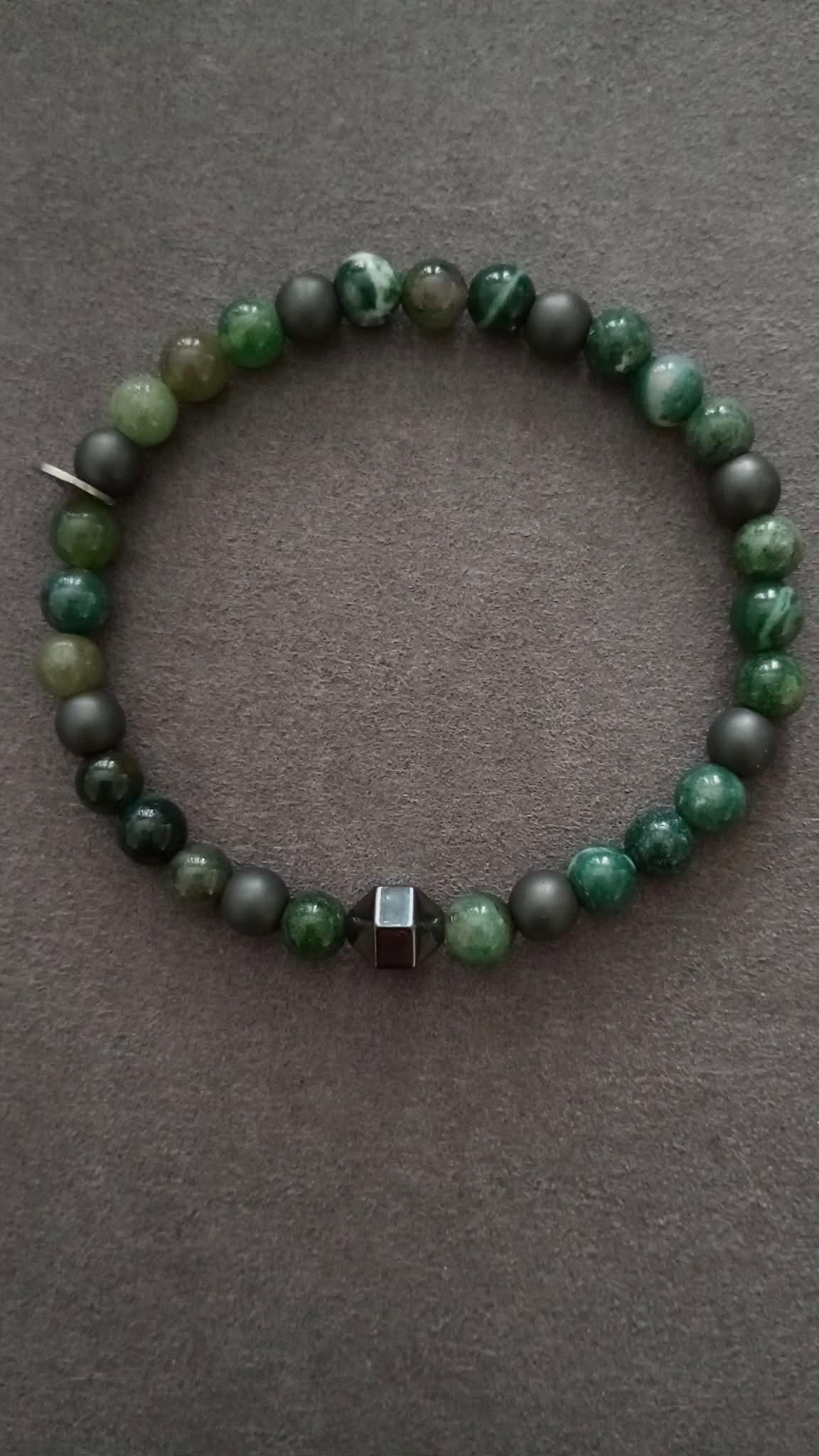 GROUNDED - Indian Agate & Hematite