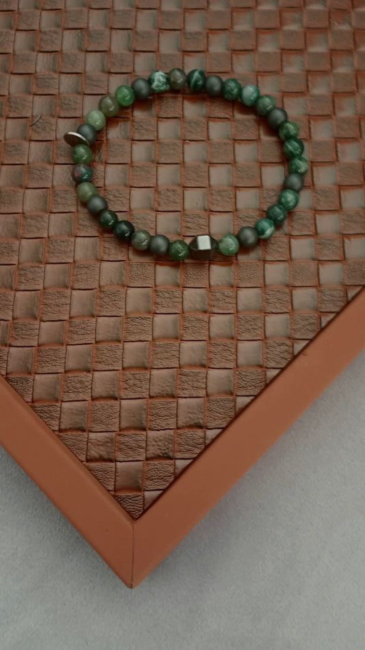 GROUNDED - Indian Agate & Hematite