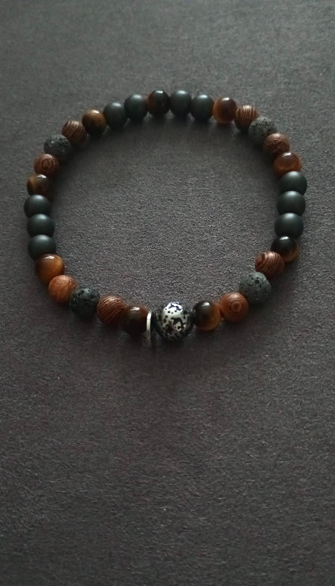 STRENGTH - Hematite, Tiger's Eye & Lava